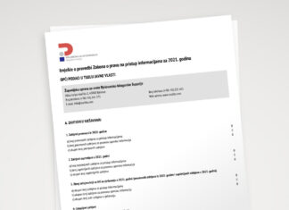 Izvješće o provedbi Zakona o pravu na pristup informacijama za 2021. godinu