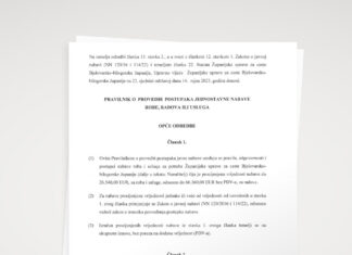 Pravilnik o provedbi postupaka jednostavne nabave robe, radova ili usluga