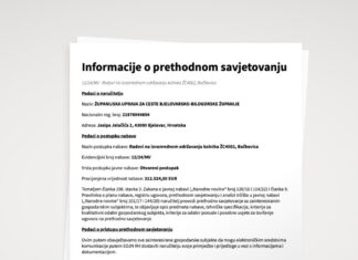 Informacije o prethodnom savjetovanju 12/24/MV