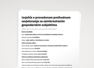 Izvješće o provedenom savjetovanju – ŽC3029, Kašljavac