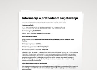 Informacije o prethodnom savjetovanju 10/24/MV