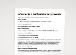 Informacije o prethodnom savjetovanju 14/24/MV