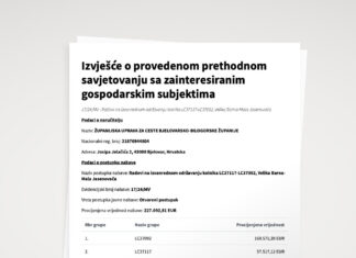 Izvješće o provedenom prethodnom savjetovanju sa zainteresiranim gospodarskim subjektima 17/24/MV