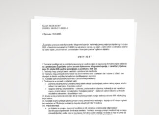 OBAVIJEST – TESTIRANJE KANDIDATA – javni natječaj za radno mjesto „stručni referent za materijalno-financijske poslove“
