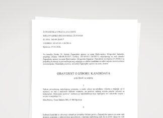 Obavijest o izboru kandidata – javni natječaj za radno mjesto „stručni referent za materijalno-financijske poslove“