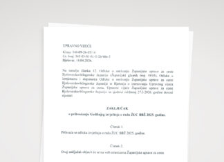 Godišnji izvještaj o radu ŽUC BBŽ za 2025.godinu
