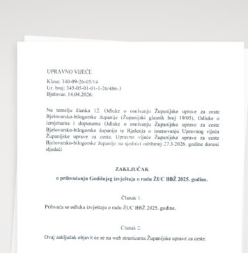 Godišnji izvještaj o radu ŽUC BBŽ za 2025.godinu