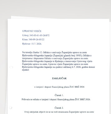 I.Izmjene i dopune Financijskog plana za 2026. godinu. + Zaključak UV o prihvaćanju
